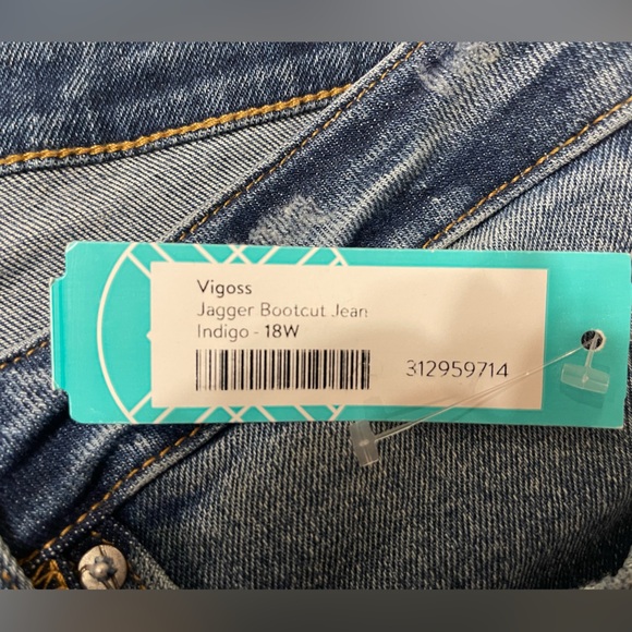 Vigoss Jagger Boot Cut blue jeans. Size 18 - Picture 6 of 12